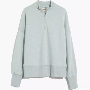 MADEWELL MWL Airyterry Half-Zip Tunic Sweatshirt